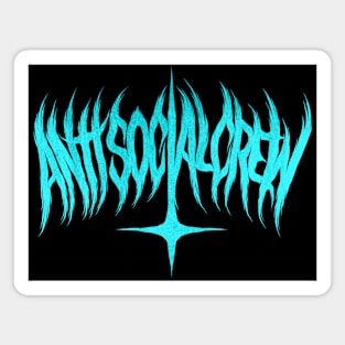 Anti Social Crew Metal Design Magnet